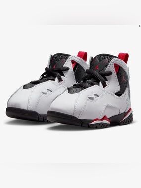 Jordan Kids White, Black and Red High-Top Sneakers